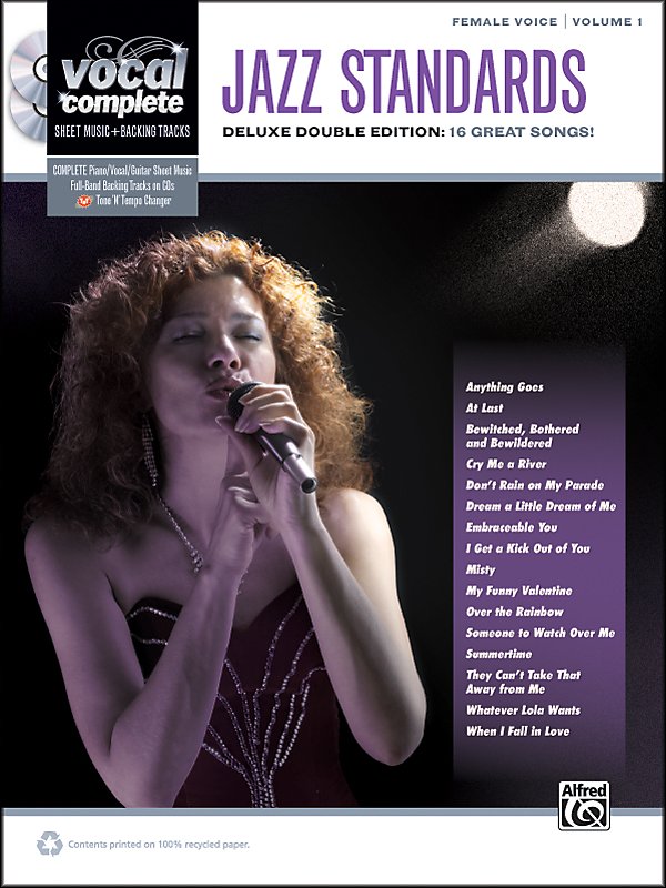 Alfred - Jazz Standards Female Voice  - Book & 2 CDs